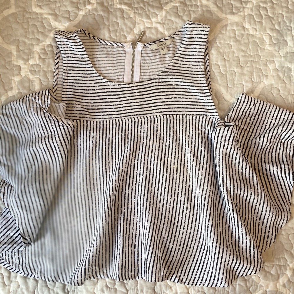 GUESS striped crop top